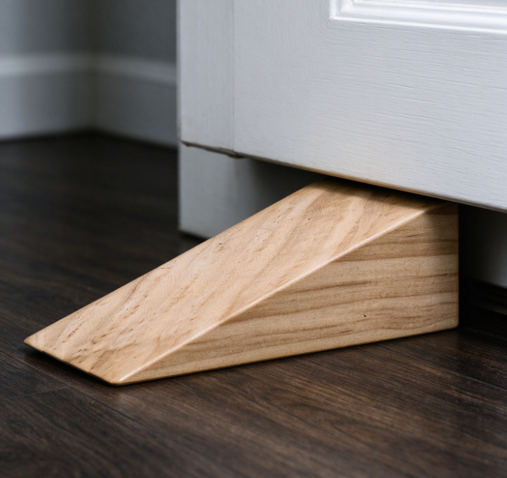 Solid Wood Door Wedge – Non-Slip, Drill-Free Door Stop - Image 2