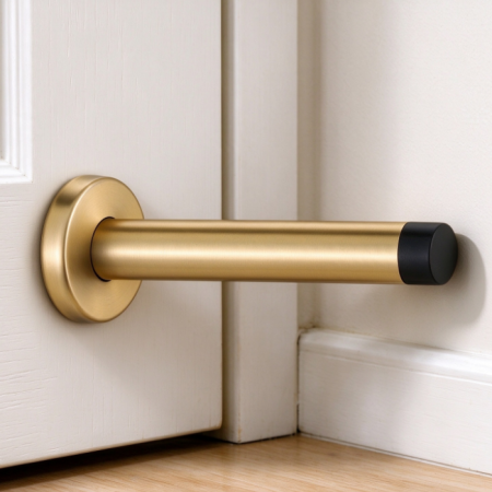 Gold Cylindrical Anti-Collision Door Stop – Sophisticated, Modern Style
