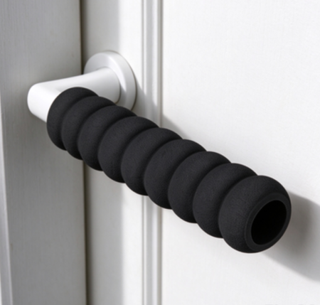 Black Wavy Foam Door Handle Cover