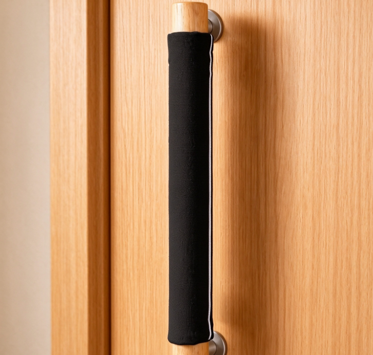 Long Black Fabric Handle Cover – Anti-Collision Guard for Large Door Handles - Image 2